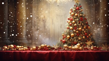 Poster - A festive photo of a holiday celebration with a clean,