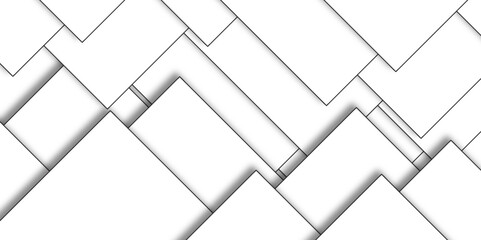 Wall Mural - abstract geometric luxury gradient line background random square shape design. white and gray layers