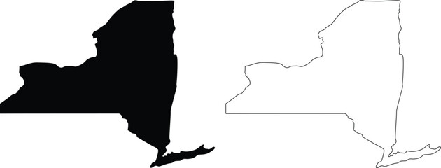 Sticker - New York State outline contour silhouette map