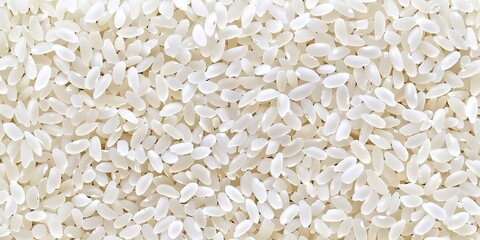 Wall Mural - White raw rice close up, Asian cuisine, groats, background, wallpaper.