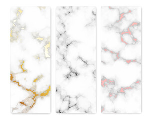 Wall Mural - Set of marble texture backgrounds