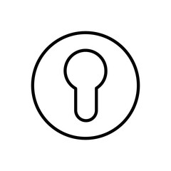 Wall Mural - Keyhole vector icon. Lock illustration sign. Key symbol or logo.