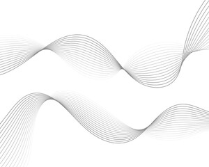 Wall Mural - Vector abstract background with dynamic waves, lines and particles.	
