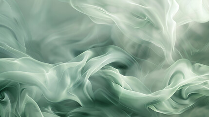 Wall Mural -  green smoke on black ink background, colorful fog, abstract swirling ocean sea, acrylic paint pigment underwater,Abstract green background for web and graphic design
