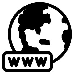 Poster - world wide web internet icon