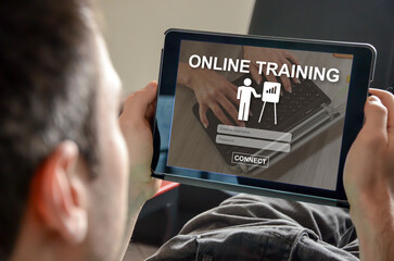 Canvas Print - Concept of online training