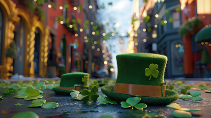 Happy St Patricks Day Background Holiday Illustration. Green Saint Patrick Generative AI design