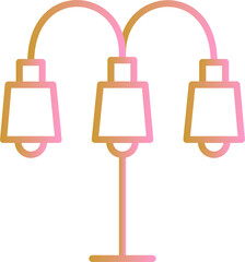 Poster - Lamp with stand Vector Icon