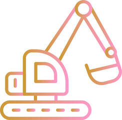 Wall Mural - Excavator Vector Icon