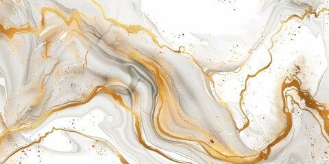 Wall Mural - a gold and white swirl pattern on a white background. the gold and white colors create a sense of lu