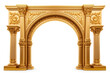 © Aro - Golden ornamental arch with columns. Cut out on transparent