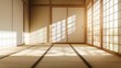 © Snowstudio - photo of a Japanese-style room with tatami mats and wooden doors