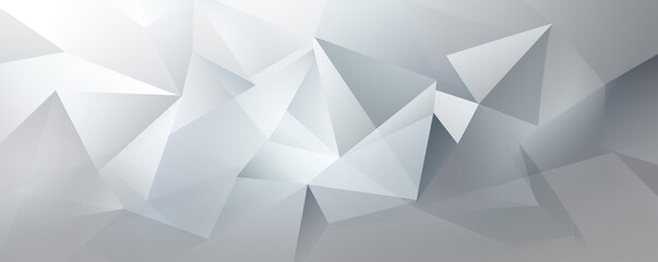 Wall Mural - Abstract background for an innovation program proposal with combination of white and light grey colour in geometrical design