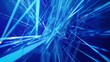 © BGSTUDIOX - Intersecting tech lines, blue background, sharp angles, holographic effect, modern and elegant layout.