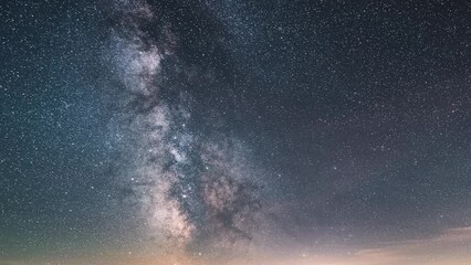 Wall Mural - milky way galaxy stars sky astronomy time lapse background