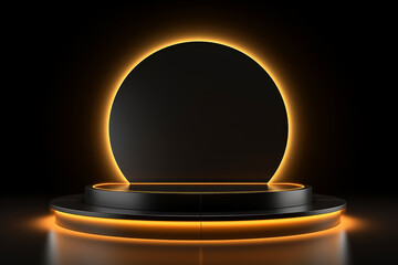 Wall Mural - crystal ball on black background