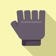 Sticker - Close up of a builder wearing a protective glove, safety equipment icon in flat design with long shadow