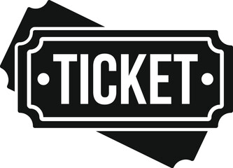 Canvas Print - Simple icon representing two black tickets, useful for websites and mobile apps