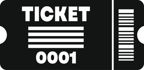 Sticker - Simple ticket icon showing a barcode representing admission to an event or entertainment