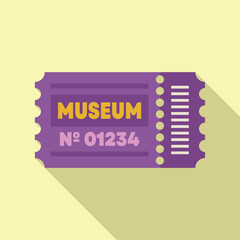 Sticker - Purple museum ticket granting access for one visitor to explore the exhibits