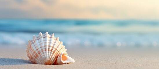 Wall Mural - shell. Creative banner. Copyspace image