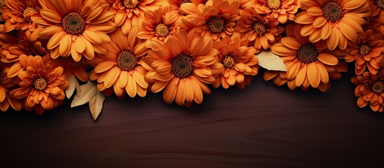 Aufkleber - Fresh orange flowers. Creative banner. Copyspace image