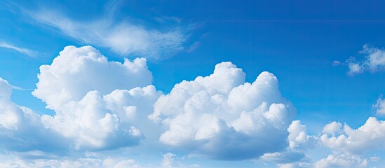 Blue sky with cloud. Creative banner. Copyspace image