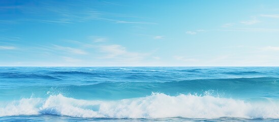 Aufkleber - Sea waves in broad daylight. Creative banner. Copyspace image