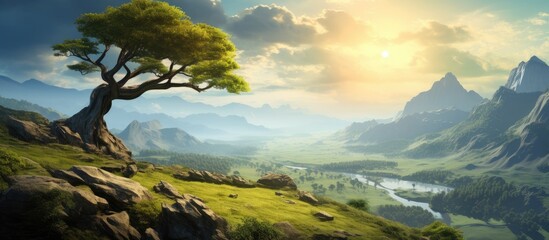 Aufkleber - The beauty of natural scenery. Creative banner. Copyspace image