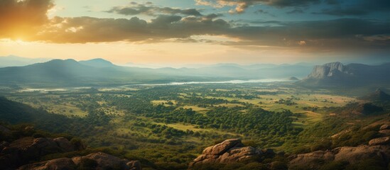 Poster - Deccan plateau at it best. Creative banner. Copyspace image
