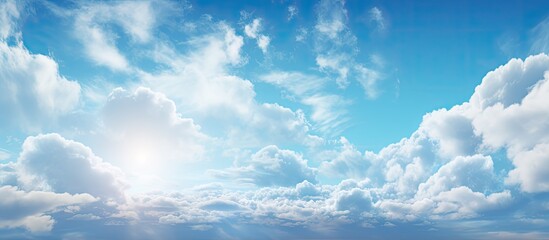 Wall Mural - beautiful sky and clouds are in the afternoon. Creative banner. Copyspace image