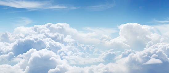 Wall Mural - beautiful movement clouds in the sky. creative banner. copyspace image