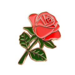 Rose Enamel pin, clothing patch, pin, patches, badges and stickers