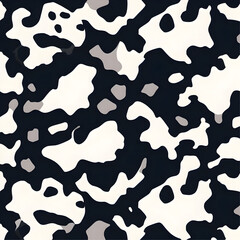 Sticker - cow skin texture seamless pattern, vector ready for design, black and white skin