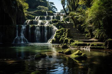 Wall Mural - Stunning waterfall at Caracol State Park, Gramado, Brazil., generative IA