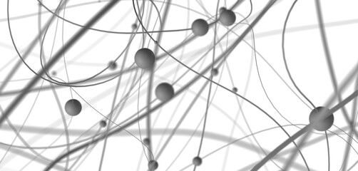Leinwandbilder - network shape. Abstract 3D render