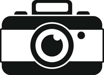 Poster - Simple and stylish black and white digital camera capturing memories