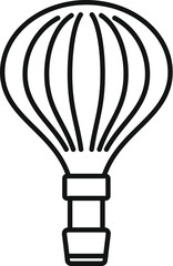 Sticker - Minimalist line drawing of a hot air balloon for travel and adventure concepts