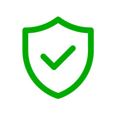 Wall Mural - shield with check mark icon