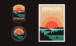 © DOMHOUZE - Set of Voyageurs National Park graphic illustration badge poster vector