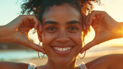 Poster - The Smiling Woman at Sunset