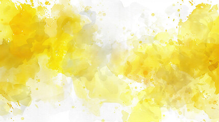 Wall Mural - Yellow and White watercolor texture