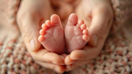 Poster - The Baby Feet in Hands