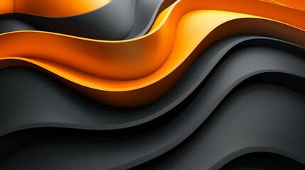 A black and orange wave pattern