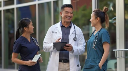 Wall Mural - The medical team conversation