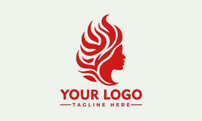 Sticker - Woman Flame Vector Logo Symbolize Power, Transformation, and Inspiration: Majestic Woman Flame Vector Logo Embrace the Fiery Spirit with the Enchanting Woman Flame