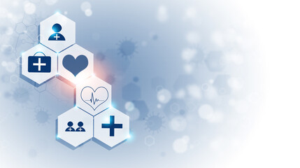 Wall Mural - biology and medicine blue background