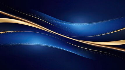 Wall Mural - Luxury blue background with golden lines, festive Christmas texture