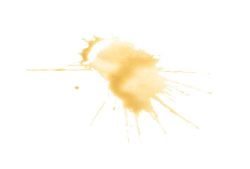 Poster - Dried coffee stain isolated on white, top view