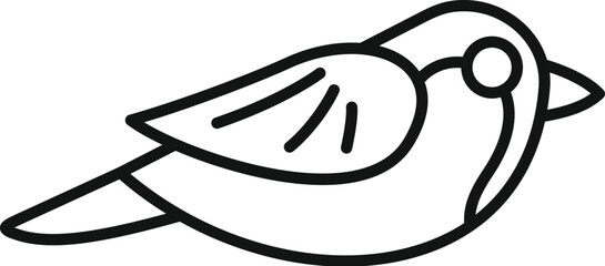 Wall Mural - simple line drawing of a bird spreading its wings in flight